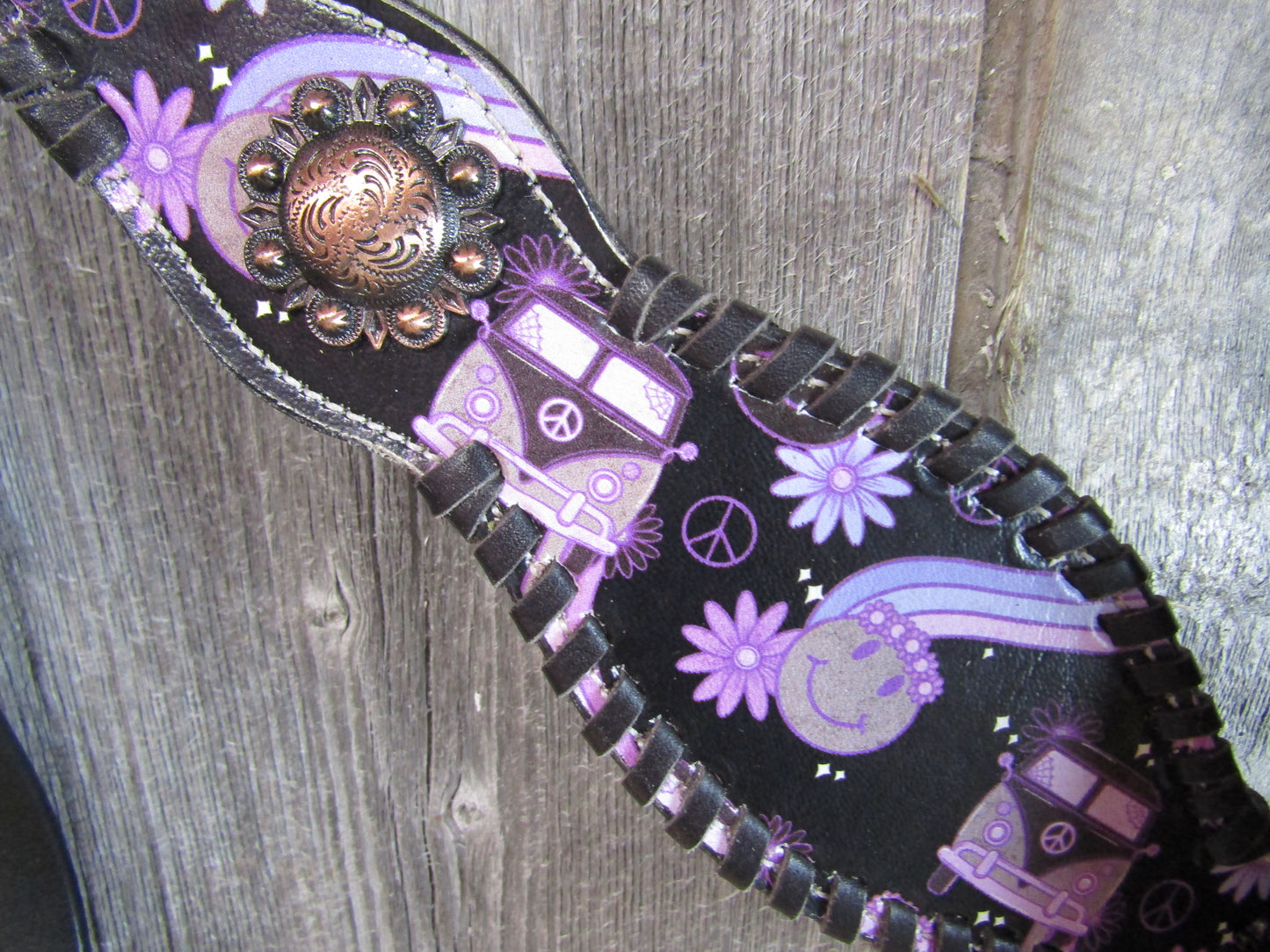 Hot Headstalls Purple Hippie Browband Headstall & Breastcollar tack set- New