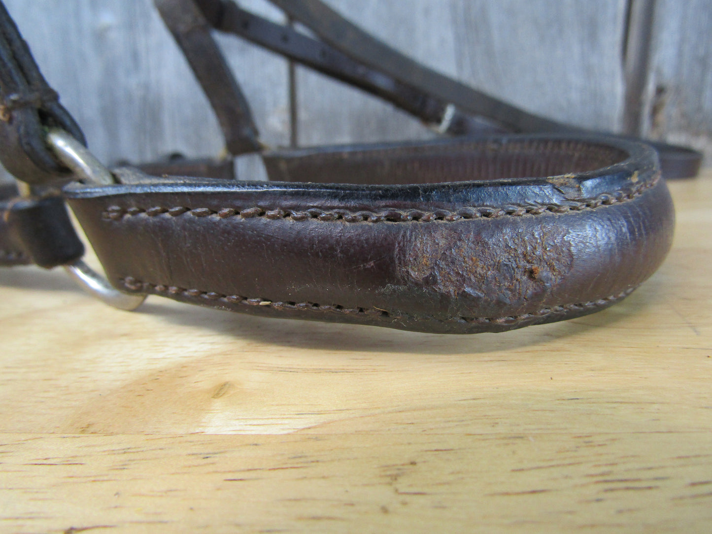 Used Brown English Leather Caveson