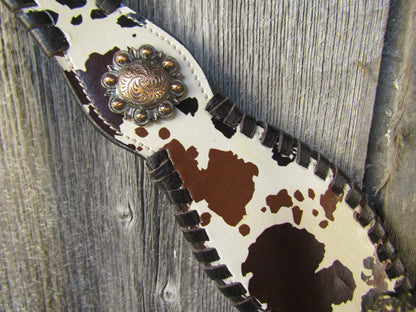 Hot Headstalls Cowhide Browband Headstalls & Breastcollar Tack Set - NEW