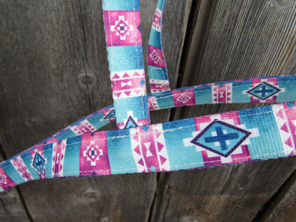 Hot Headstalls Pink Aztec Noseband/Tie Down set- NEW!