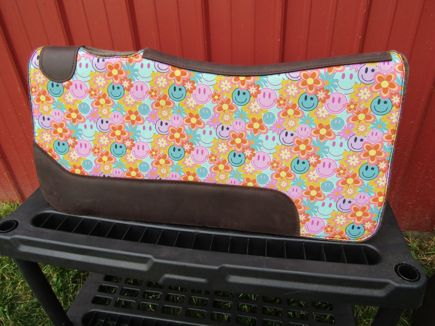 Hot Headstalls Hippie Smiles Limited Edition Wool Saddle Pad - NEW