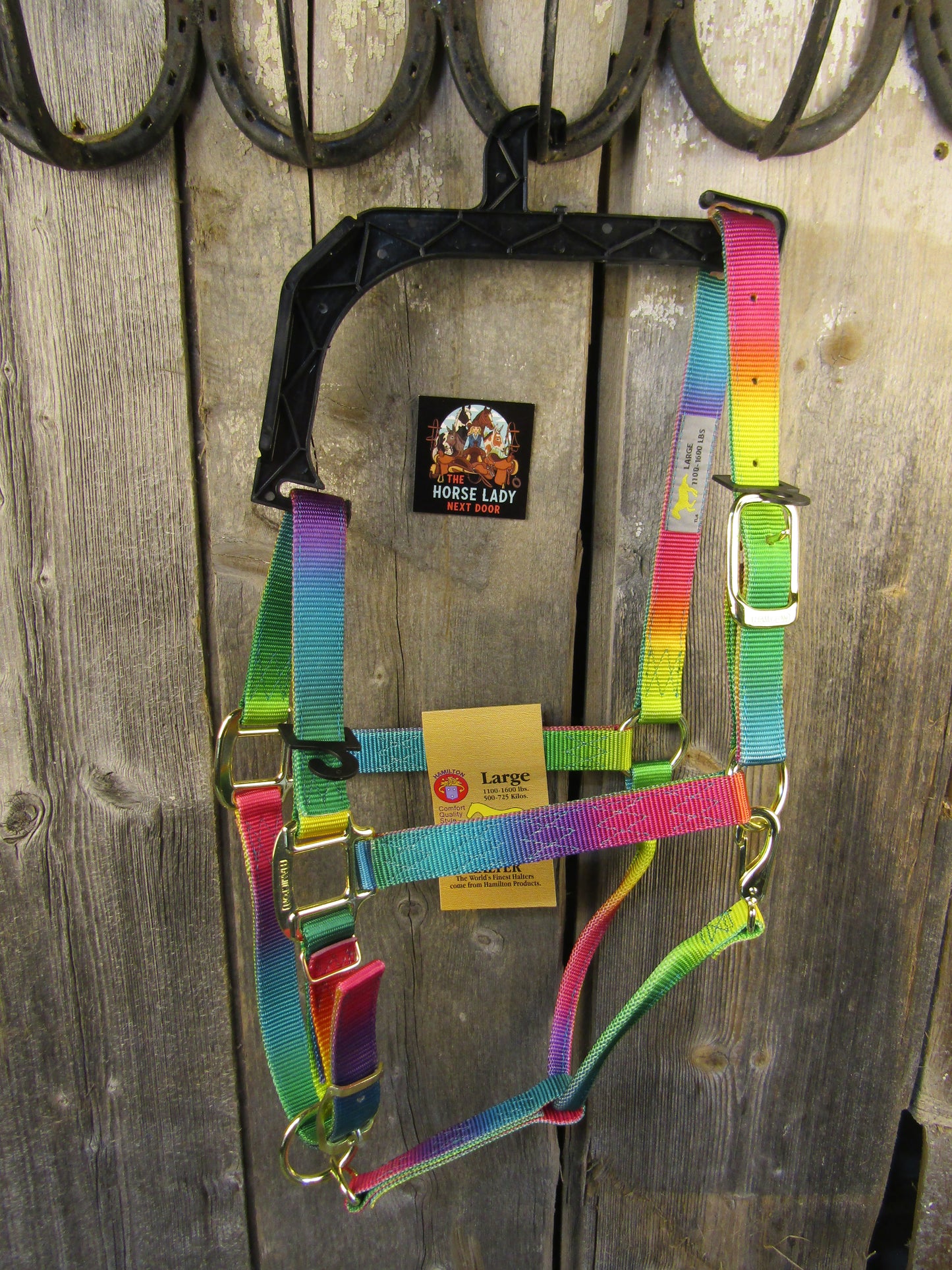 Rainbow Hamilton Nylon Halter - Large Horse- New