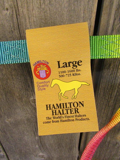 Rainbow Hamilton Nylon Halter - Large Horse- New