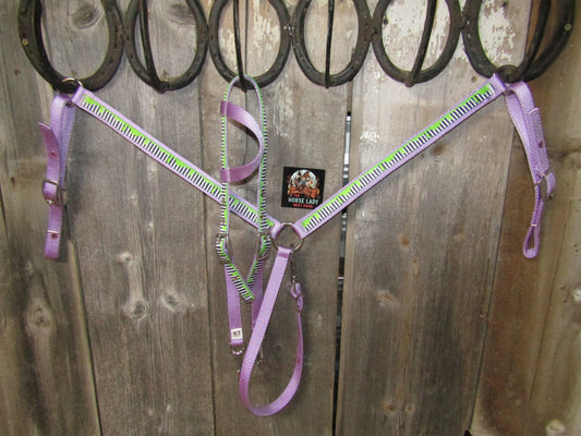 Hot Headstalls Beetlejuice Headstall & Breastcollar Tack Set- NEW