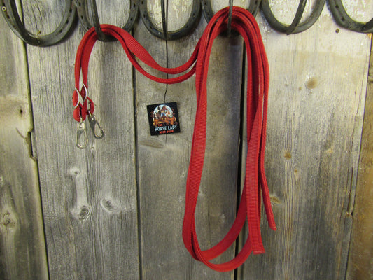 Red Nylon Split Reins- Excellent condition