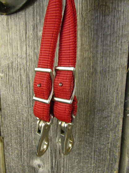 Red Nylon Split Reins- Excellent condition