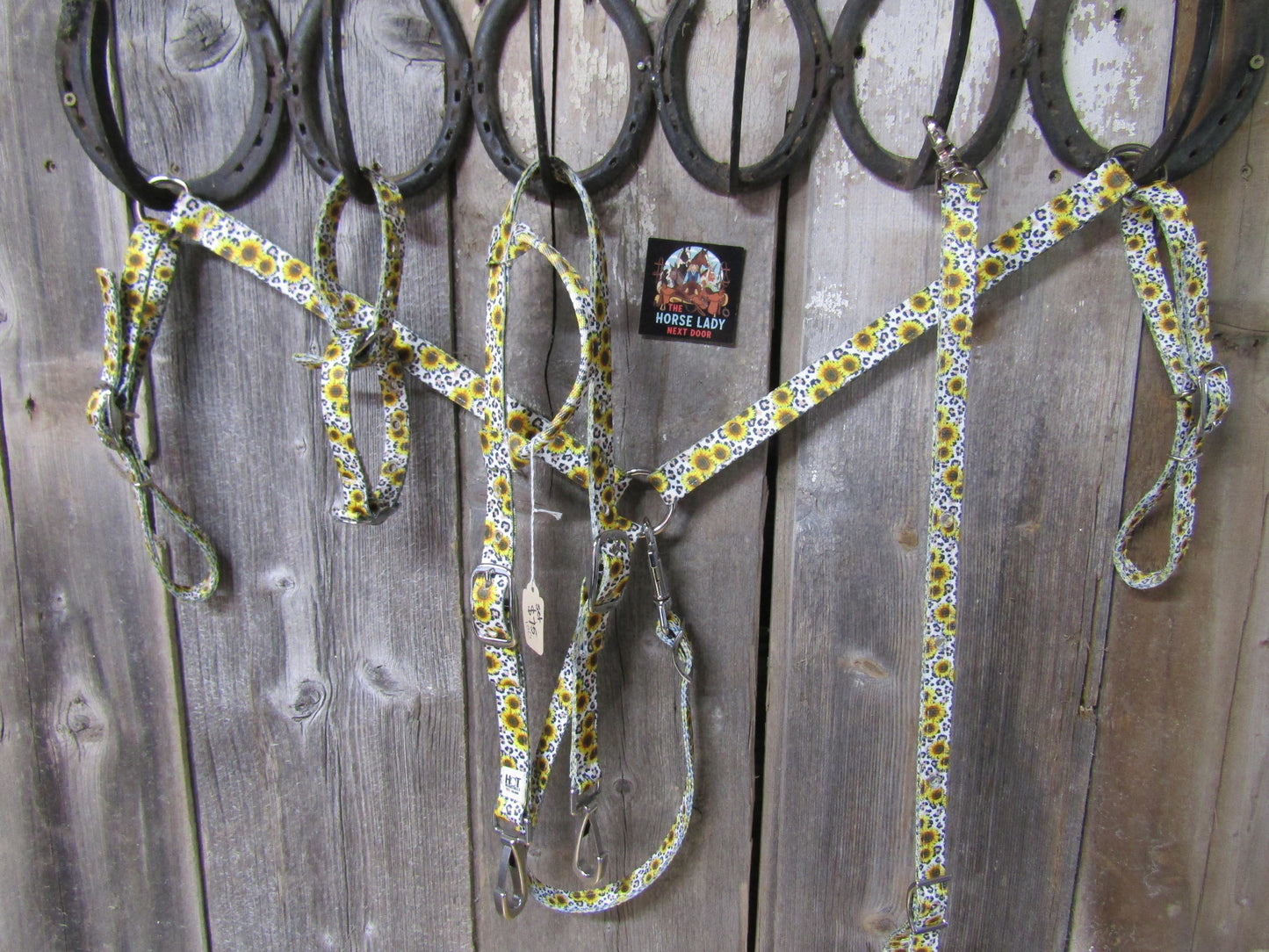 Hot Headstalls Sunflower Cheetah Tack Set- NEW