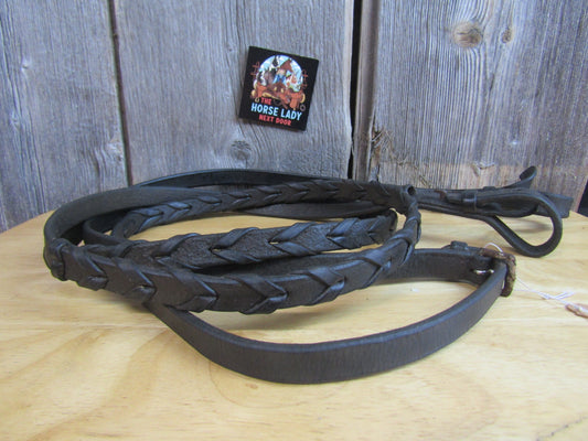 Nice Quality English Laced Reins- used