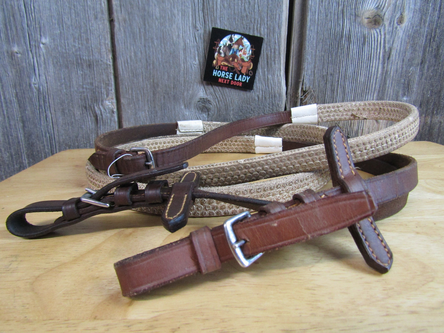 White English Rubber Reins - Used