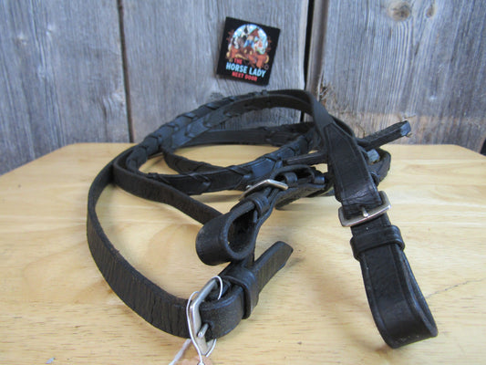 Black Leather English Reins- Used