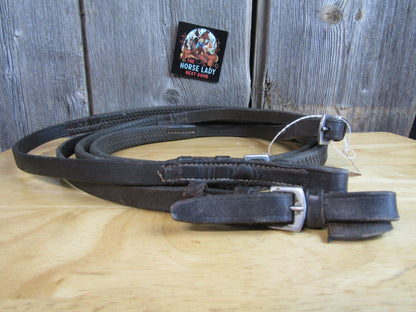 Heavy Brown Rubber Grip English Reins, Nice