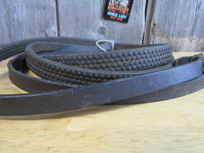 Heavy Brown Rubber Grip English Reins, Nice