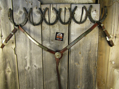 Western Pleasure Breast collar with Silver Trim - Used