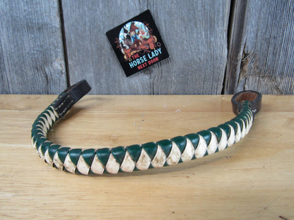 Used Leather English Braided Browband