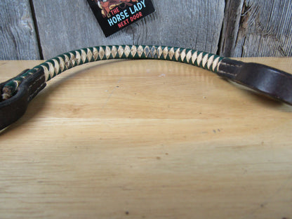 Used Leather English Braided Browband
