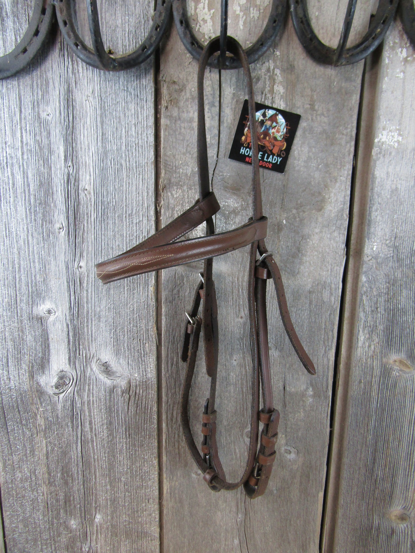 Used Brown English Headstall - No Caveson